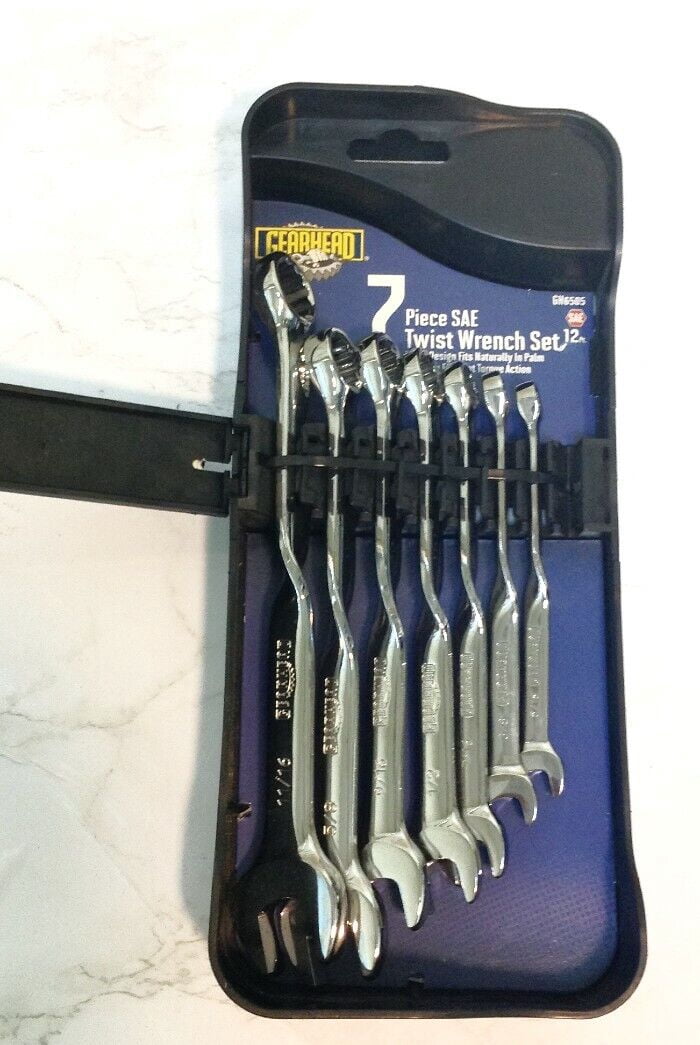 NEW 7 Piece Mechanics Tool SAE Twist Combination Wrench Set - 5/16 Thru 11/16"