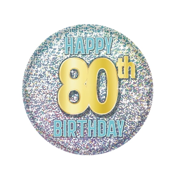 80th Birthday Button
