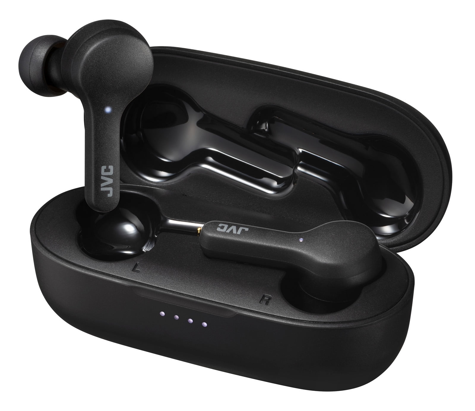 JVC New Gumy True Wireless Earbuds Headphones, Long Battery Life (up to 24 Hours), Sound with Neodymium Magnet Driver, Water Resistance (IPX4) - HAA7T2B (Olive Black), Compact