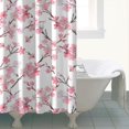 thumbnail image 4 of Pioneer Flower Floral Print Pattern Shower Curtain 72"x72" ,Bathroom Decorative Shower Curtains Set with 12 Hooks,Modern Waterproof Washable Shower Curtain, 4 of 6