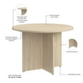 thumbnail image 6 of Pemberly Row 42W Round Wood Conference Table with Wooden Base in Natural Elm, 6 of 7