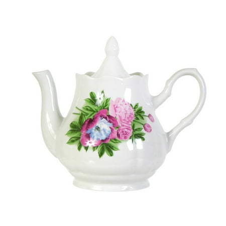 

Porcelain Tea Brewer for Tea or Coffee Peony Porcelain Teapot 59.2 fl oz (1.75 L) Kitchen Tea Pot