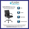 thumbnail image 4 of Emma + Oliver Mid-Back Black Vinyl Executive Swivel Office Chair with Chrome Base and Arms, 4 of 12