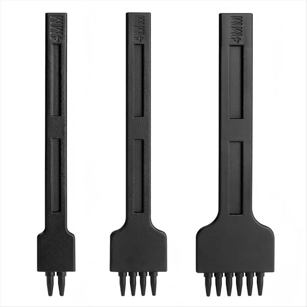 3 Punzones para Costura de de 4 mm, 2/4/6 Puntas, Cincel para Costura de .