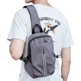 thumbnail image 1 of Mochila bandolera pequeña para hombre y mujer, ligera, con una sola correa, ideal para senderismo, ciclismo y viajes., 1 of 5