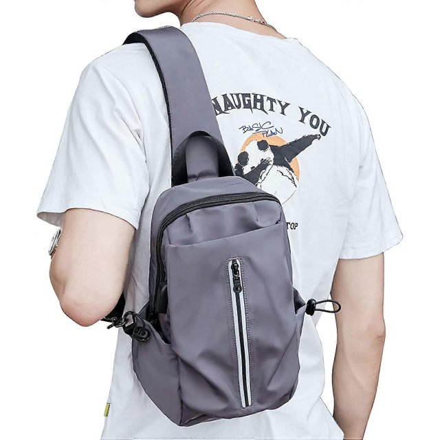 Mochila bandolera pequeña para hombre y mujer, ligera, con una sola correa, ideal para senderismo, ciclismo y viajes.