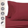 thumbnail image 3 of Pizuna Pure 100% Cotton Pillow Cases Queen Size Set of 2 Rio Red, Luxurious 400 Thread Count Long Staple Cotton Sateen with Stylish 4" Hem (Combed Rio Red Cotton Pillow Cases Queen), 3 of 4