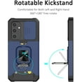 thumbnail image 2 of for Samsung A54 5G Case with Sliding Camera Cover Heavy Duty Protective Galaxy A54 Case with Card Holder Magnetic Rotate Ring Kickstand Phone Case for Samsung A54 5G(Blue), 2 of 14