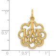 thumbnail image 3 of 14k Yellow Gold I Love Dogs Charm Pendant, 3 of 7