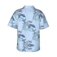 thumbnail image 3 of Cute Dolphins Hawaiian Shirts For Men, Summer Short-Sleeve Relaxed-Fit Button-Down Shirts Small, 3 of 9