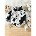 thumbnail image 2 of Gureui Toddler Infant Baby Girls Boys Winter Warm Romper, Long Sleeve Stand Collar Cow Print Zipper Casual Playsuit Daily wear, 2 of 9