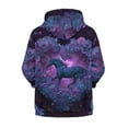 thumbnail image 2 of Uourmeti Love Heart Purple Flower Horse Teen Girls Casual Hoodie Long Sleeve Soft with Pockets Loose Comfy Pullover for Daily Wear Size 14-16, 2 of 7