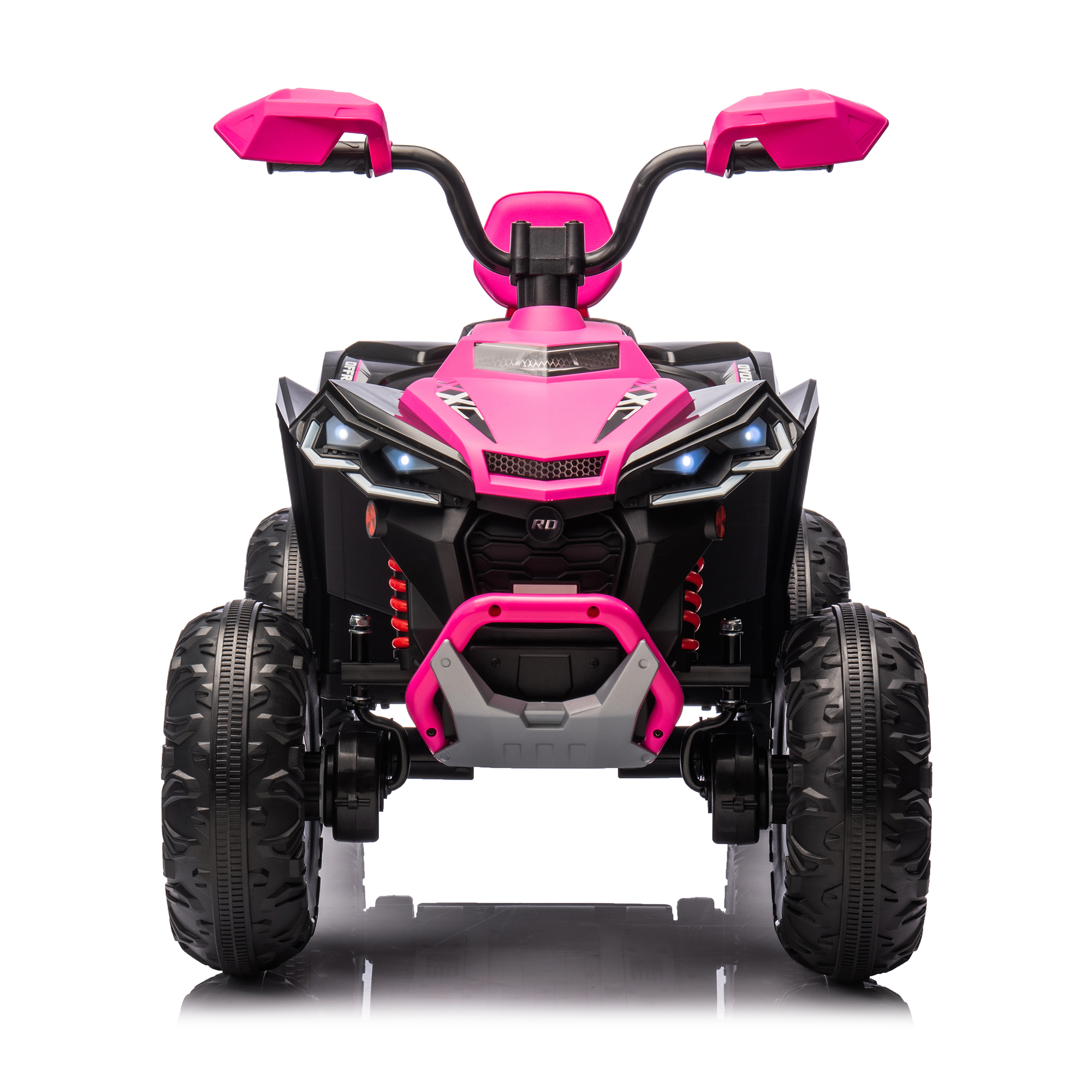 Jorfly 24V Ride on Truck ATV Car，Power Car Wheel 2-Seater Power Car Wheels Kids ATV – 800W 4WD Power with Remote Control & Extended Range Battery (Pink)
