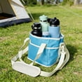 thumbnail image 4 of 4-Slot Insulated Drink Holder Tote, Heavy-Duty Beverage Carrier Bag with Removable Divider & Front Pocket, Crossbody Water Bottle Pouch, 4 of 6