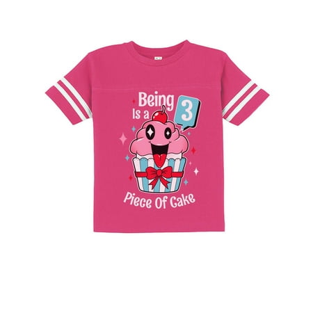 

Gift for 3 Year Old Girl 3rd Birthday Funny Cupcake Toddler Jersey T-Shirt 3T Wow pink