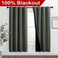100 Blackout Window Curtain Panels, Full Light Blocking Drapes With
