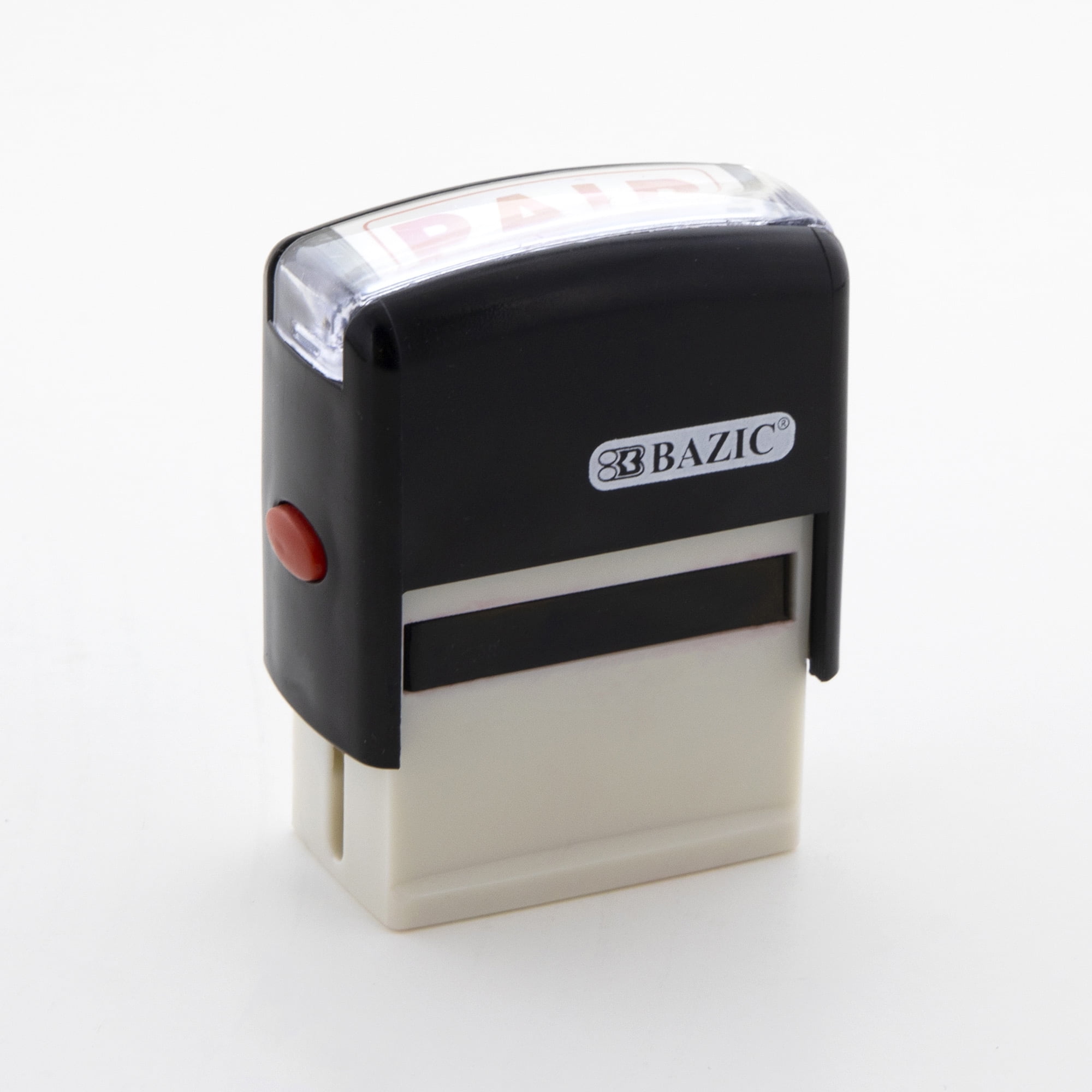BAZIC Products Paid Self-Inking Stamp with Red Ink for Office, Business, and Documents, Easy Refillable Pad, Crisp & Clear Impressions, 24-Packs