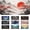Japan Sun Mountain, variant on Large Wave Front License Plate Black Japanese Anime Car Vanity Plates Decorative Aluminum Metal Cute Novelty License Plate Cover with 4 Holes for Men Women 6" X 12"