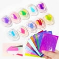 thumbnail image 4 of 10Pcs/11Pcs/16Pcs Nail Ice Sticker Aurora Effect Reflective Colorful Foil Film Sparkling Glass Ice Cube Decoration for Manicure, 4 of 8