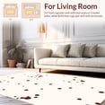thumbnail image 2 of ODIKA 6'x6' Machine Washable Non-Slip Area Rug, Modern Minimalist Cowhide High Traffic Rug, White, 292920, 2 of 7