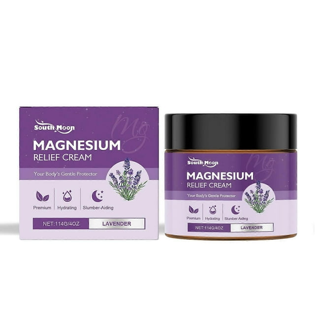 1-6pcs SOUTH MOON Body Magnesium Relief Cream 114g Moisturizing Soothing Massage Lotion for Sleep Re