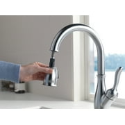 Delta Leland Single Handle Pull-Down Kitchen Faucet in Arctic Stainless 9178-AR-DST