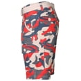 thumbnail image 3 of 9 Crowns Men's Camo Print Belted Cargo Shorts (Camo Tangerine, 30), 3 of 5