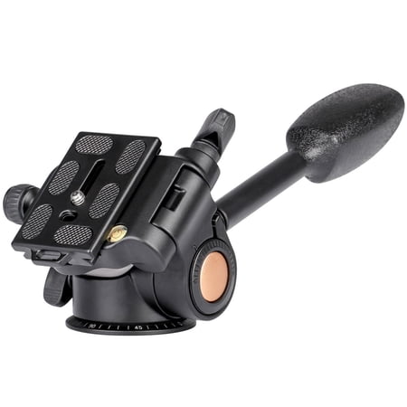 Koolehaoda 360°Single Handle Hydraulic Damping Three-Dimensional Ball Head with Quick Release Plate for Tripod Monopod