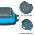 thumbnail image 3 of Unique Bargains Collapsible Colander Set Silicone Foldable Food Strainer for Vegetables Blue, 3 of 6