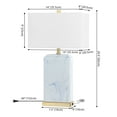 thumbnail image 4 of JONATHAN Y Chloe 24.5" Modern Coastal Iron/Marbled Ceramic LED Table Lamp with USB Charging Port, Blue/White (Set of 2), JYL1140A-SET2, 4 of 7