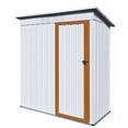 thumbnail image 4 of SYNGAR 5' x 3' Outdoor Storage Shed, Metal Garden Shed with Single Lockable Door, Tools Storage Shed for Backyard, Patio, Lawn, D6648, 4 of 11