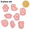 thumbnail image 1 of Galletas de fondant tridimensionales con temática navideña, herramienta para hornear bricolaje con juego de sellos, pan de jengibre, niño/niña, muñeco de nieve, Santa Claus, árbol de Navidad Afortunado Sencillez, 1 of 5
