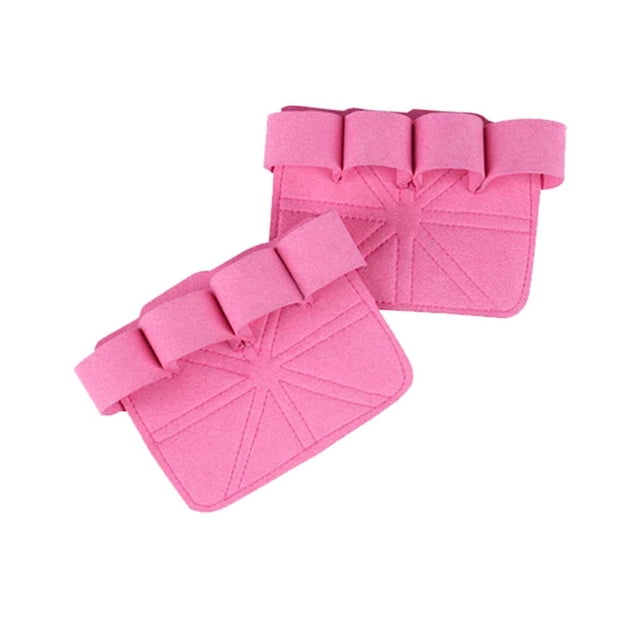 Sonducket 1 par de guantes de levantamiento de pesas, portátiles, de Color sólido, antideslizantes, reutilizables, lavables, para ejercicio, Gimnasios en casa Rosado