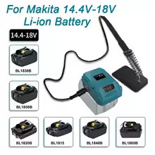 60W Wireless Electric Soldering Iron Station for Makita/Dewalt/Milwaukee/Einhell/Craftsman 18V 20V Lithium Battery Welding Repair Tool with Stand