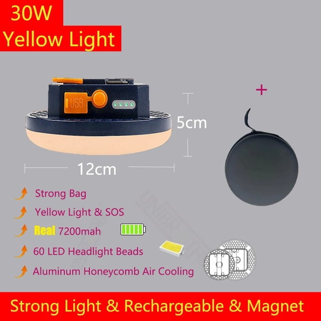 Remove Control Camping Lantern Outdoor Camping Light Rechargeable Flashlight Strong Light Portable Lanterns Power Bank Tent Lamp
