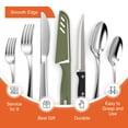 thumbnail image 4 of 48 Pcs Stainless Steel Flatware Set,Dishwasher Safe,Hand Wash,Silver, 4 of 6