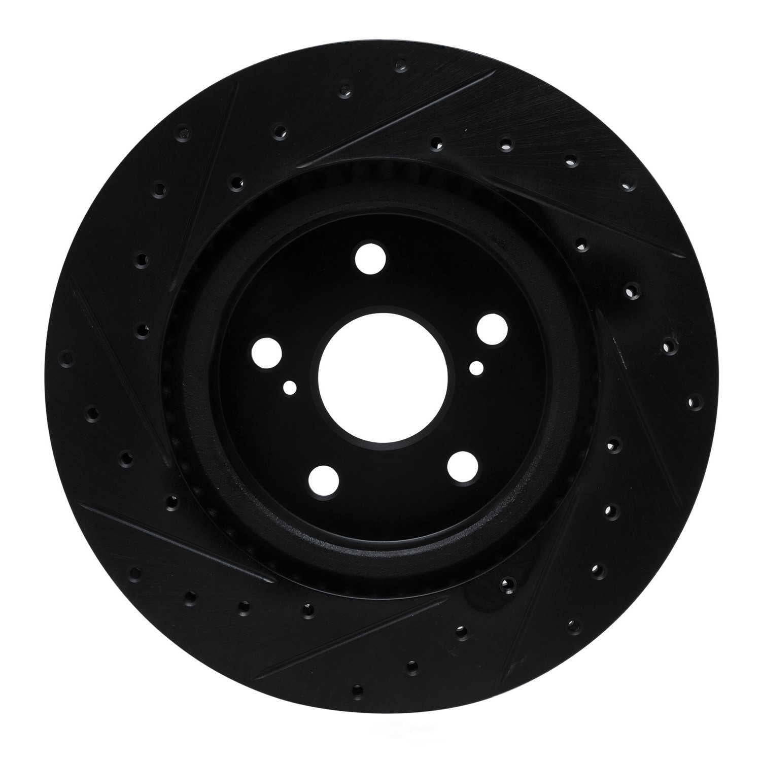 Dynamic Friction Company 633-76154R DFC Brake Rotor - Drilled And Slotted - Black