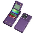 thumbnail image 2 of for iPhone 16 Pro Wallet Case, Built-in 4 Card Holders Kickstand Purse Cover, Military Grade Enhanced Corners Drop Protection, Rugged Protective Phone Case for iPhone 16 Pro, Purple, 2 of 9