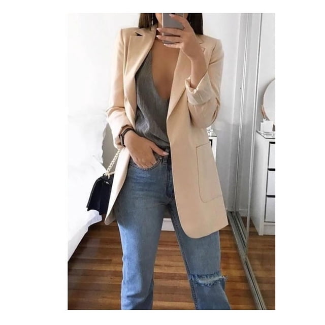 Traje informal de moda europea y americana, cárdigan ajustado con cuello tipo Polo, abrigo de mujer con temperamento, primavera y otoño 2024