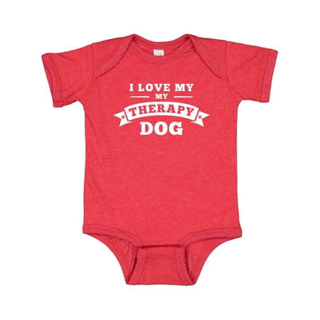 

Inktastic Love My Therapy Dog Gift Baby Boy or Baby Girl Bodysuit