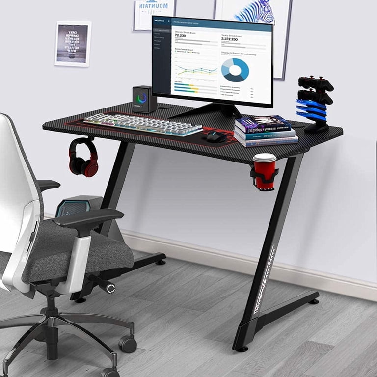 VANSPACE 44 Inch Ergonomic Gaming Desk, Z Shaped Office Computer
