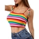thumbnail image 4 of INSPIRAR CHIC Camiseta de tirantes de verano a rayas con lazo para mujeres 3XL Multicolor, 4 of 7