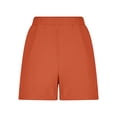 thumbnail image 6 of Bloomae Womens 2 Piece Sets Ribbed Textured Knit Casual Short Sleeve Crewneck Basic Shirts Elastic Waist Shorts Two Piece Lounge Oversized Tracksuit Matching Set Orange L, 6 of 10