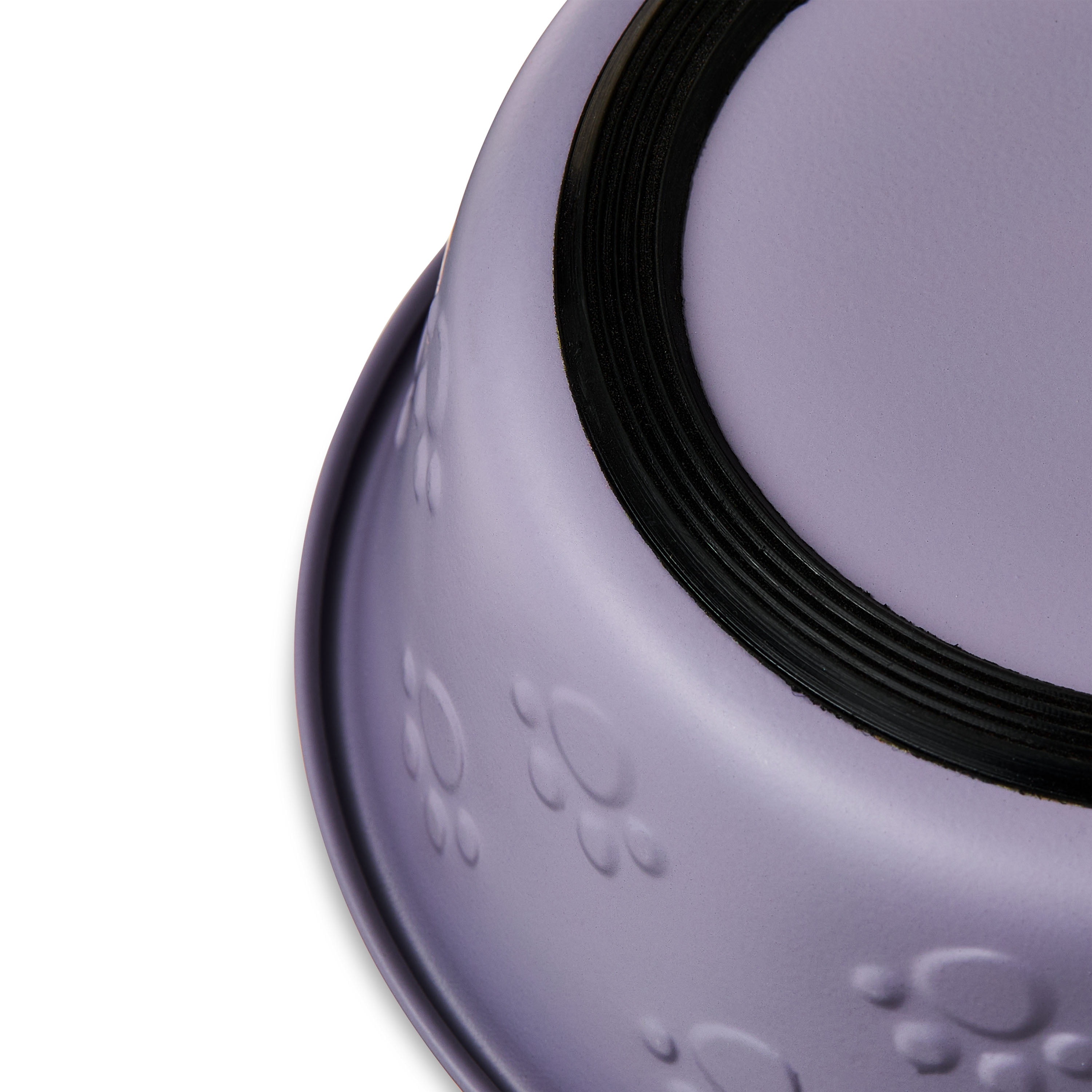Vibrant Life Medium Stainless Steel Embossed Dog Bowl, Purple Paws