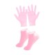 thumbnail image 5 of Juego de guantes y calcetines de silicona para manos y pies, lavables, portátiles y suaves para uso diario. Rosa, 5 of 9