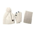 thumbnail image 5 of Wmkox8yii Women's Warm Knitting Beanie Hat, Scarf & Glove Set, Snowflake Print, 3-Piece Set, 5 of 6