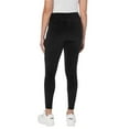 thumbnail image 2 of FILA Women's Velour High Rise Elasticated Waist Casual Active Leggings (Black, S, 610463), 2 of 4