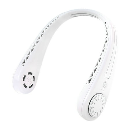 

Ozmmyan Portable Bladeless Personal Fans Rechargeable Battery Small Hands Free Hanging Cooling Neck-Fan 3 Speeds 32 Air Outlet Free Adjustment Width Gift On Clearance