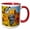 Red/White, variant on 3drose, Italy, Tuscany, Grapes Past Harvest, 11oz Two-tone Yellow Mug
