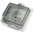 thumbnail image 1 of Enchufe De Pared, 250V 16A IP66 Adaptador De Enchufe De Pared Oculto Impermeable Resistencia Al Impacto Candado Para Uso En Exteriores, 1 of 7